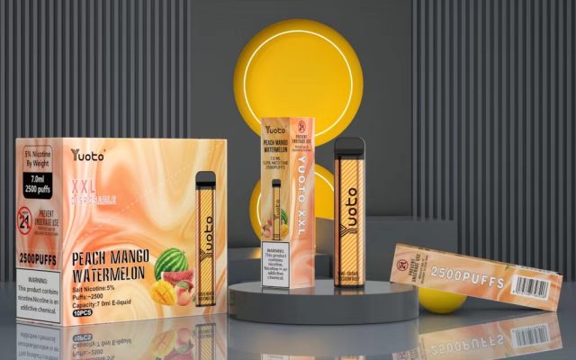 Yuoto Disposable XXL Vape 2500 Puffs Peach Mango Watermelon