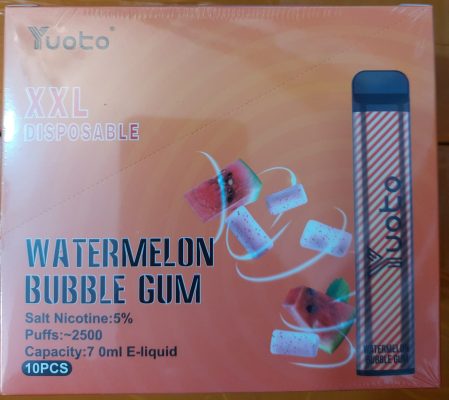 Yuoto Disposable XXL Vape 2500 Puffs Watermelon Bubble Gum