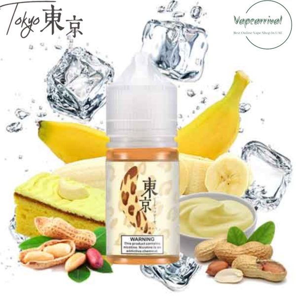 Tokyo Salt Nic E Liquid 30ml- Iced Peanut Banana Cake
