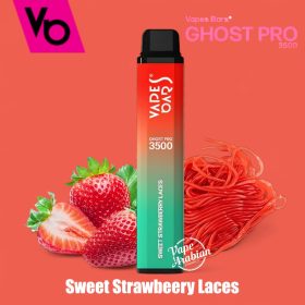 Vapes Bars Ghost Pro 3500 Puffs- Sweet Strawberry Laces