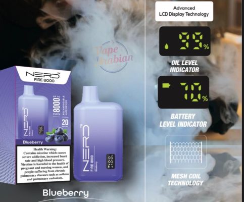 Nerd Fire Disposable Vape 8000 Puffs Advanced LCD Display Technology In UAE - Image 17