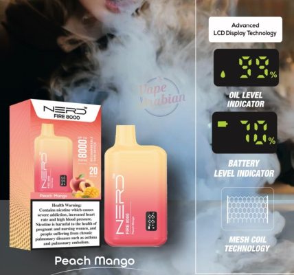 Nerd Fire Disposable Vape 8000 Puffs Advanced LCD Display Technology In UAE - Image 6