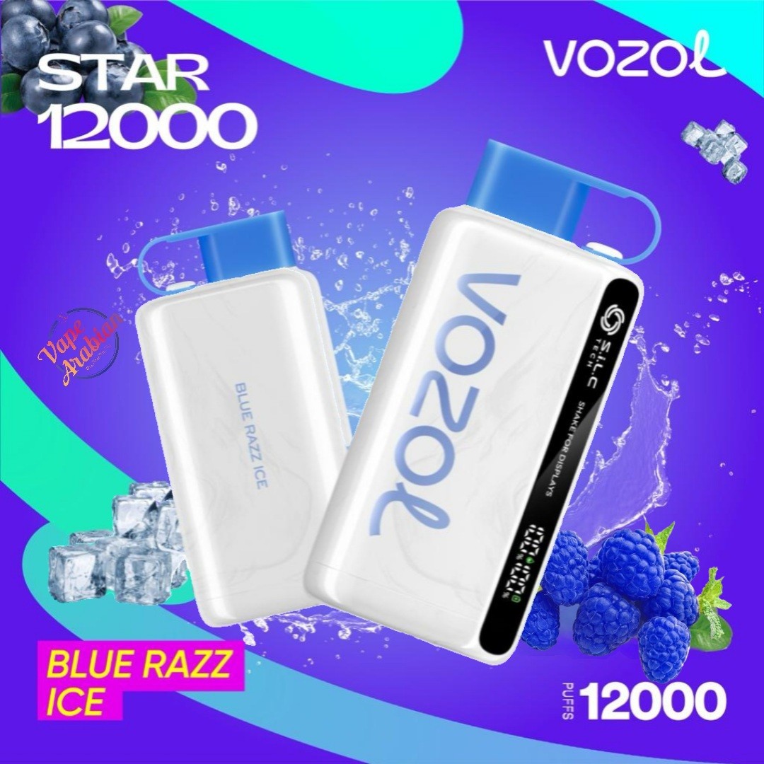VOZOL STAR 12000 Puffs Best Online Vape Shop In UAE VOZOL STAR 12000 Puffs- Blue Razz Ice