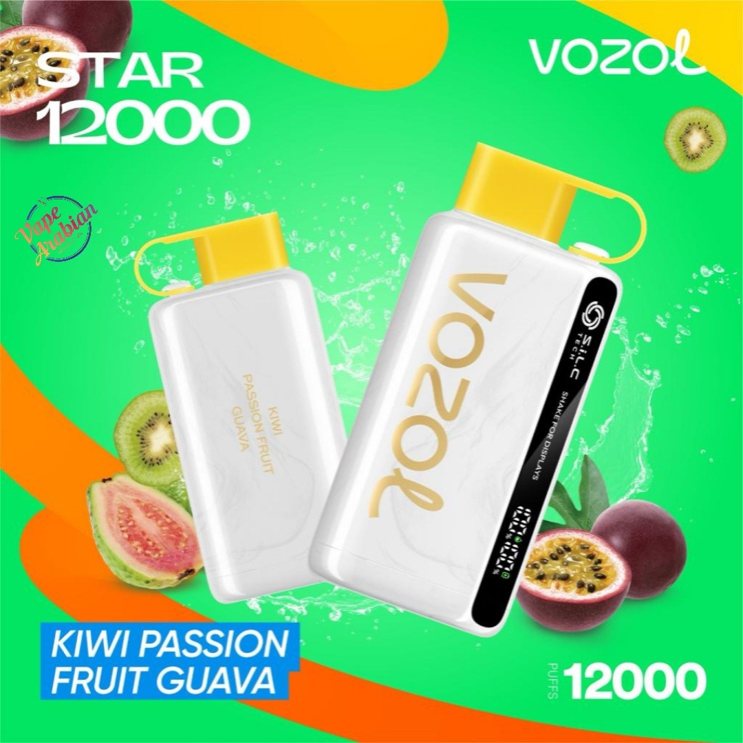 VOZOL STAR 12000 Puffs Best Online Vape Shop In UAE VOZOL STAR 12000 Puffs- Kiwi Passion Fruit Guava