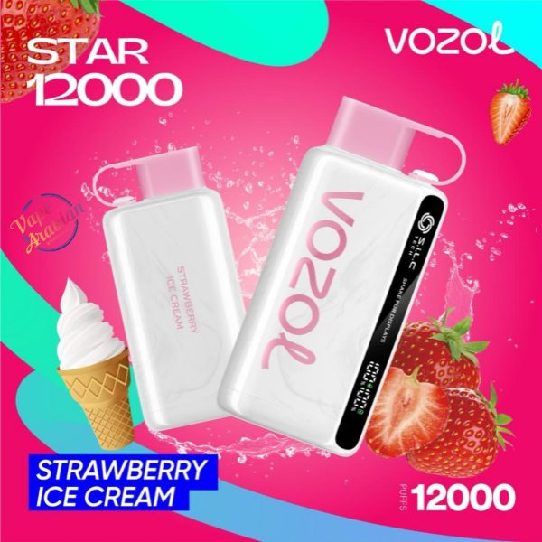 VOZOL STAR 12000 Puffs- Strawberry Ice Cream
