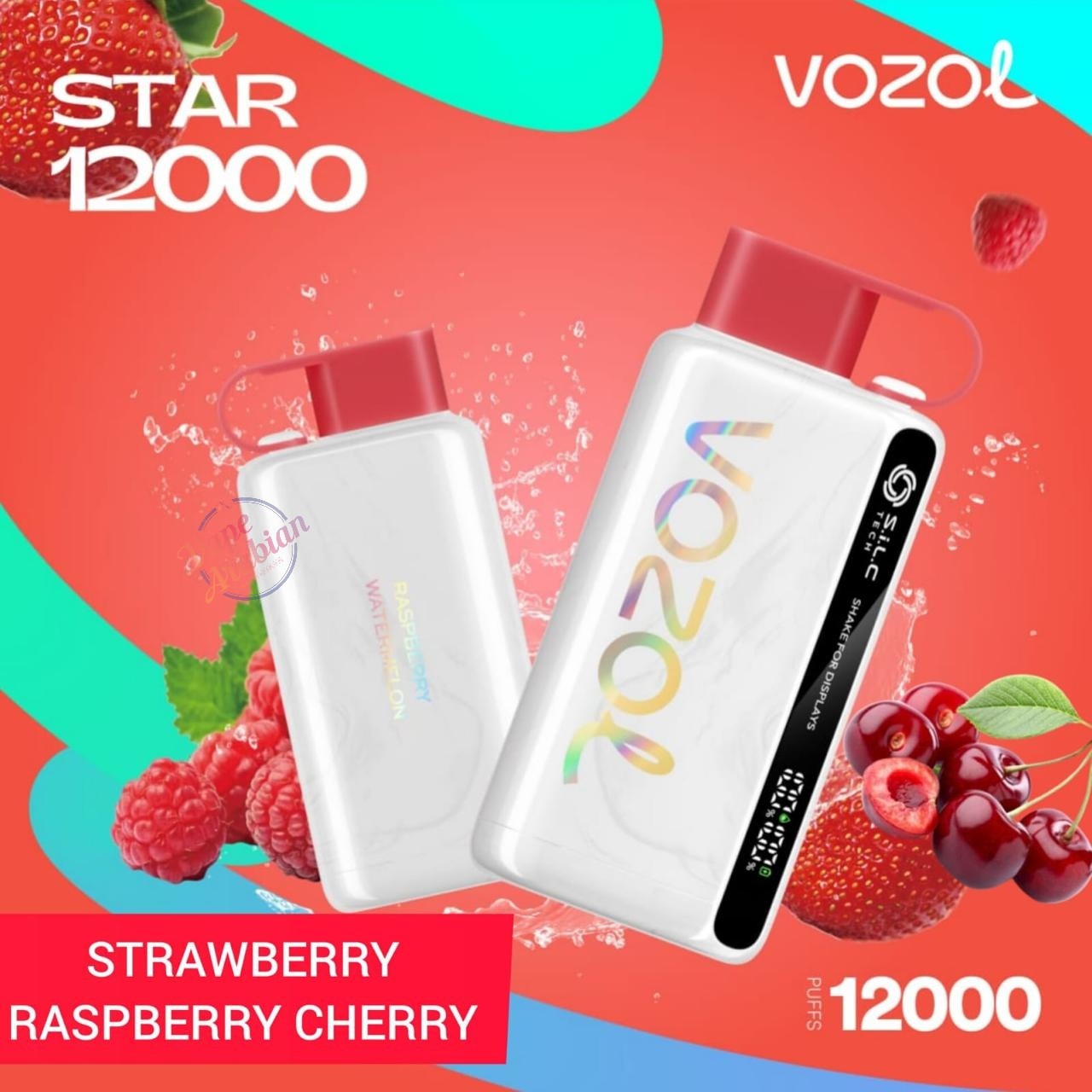 VOZOL STAR 12000 Puffs Best Online Vape Shop In UAE VOZOL STAR 12000 Puffs- Strawberry Raspberry Cherry