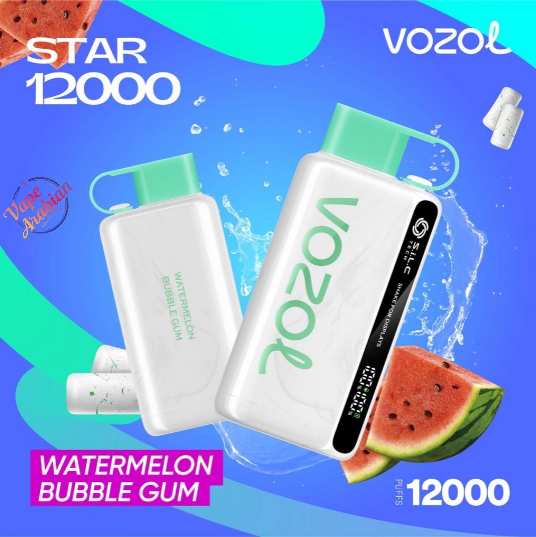 VOZOL STAR 12000 Puffs Best Online Vape Shop In UAE VOZOL STAR 12000 Puffs- Watermelon Bubble Gum