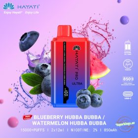 Hayati Pro Ultra 15000 Puffs- Blueberry Hubba Bubba watermelon Hubba Bubba