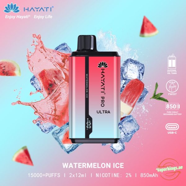 Hayati Pro Ultra 15000 Puffs- Watermelon Ice