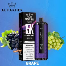 Al Fakher Crown Bar 15000 Puffs Hypermax- Grape