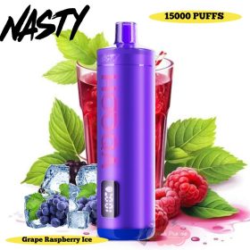 Nasty Hooqa Disposable Vape 15000 Puffs Grape Raspberry Ice