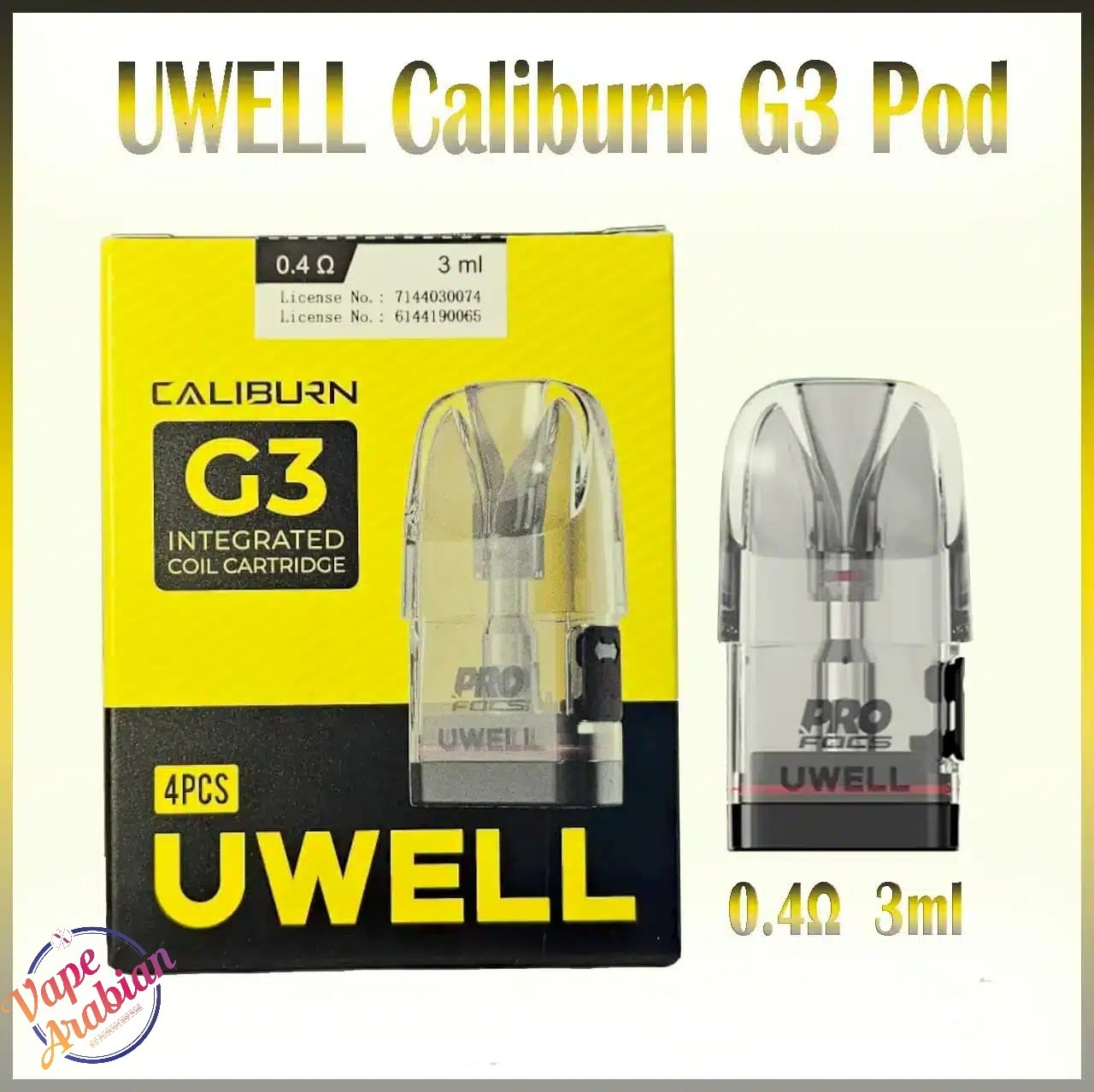 Authentic Uwell Caliburn G3 Pod Cartridge In UAE Uwell Caliburn G3 Pod Cartridge 0.4ohm