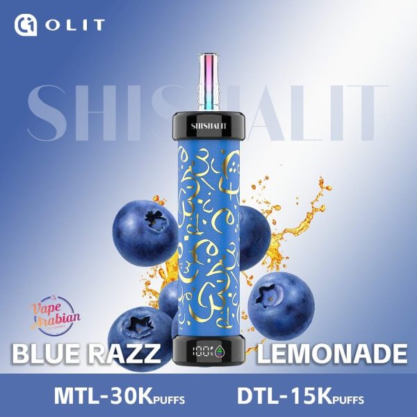 OLIT Shishalit 30000 Puffs Disposable Blue razz lemonade