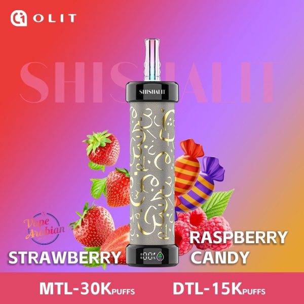 OLIT Shishalit 30000 Puffs Disposable Strawberry raspberry candy