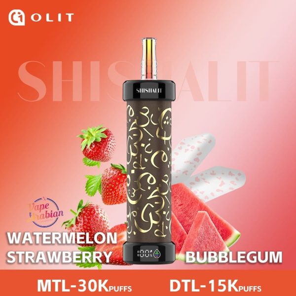 OLIT Shishalit 30000 Puffs Disposable Watermelon Strawberry bubblegum