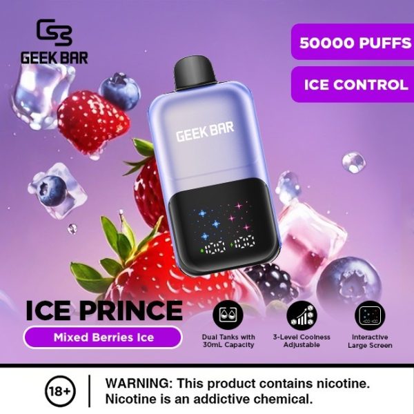 Geek Bar Ice Prince 50000 Puffs Disposable Mixed Berries Ice