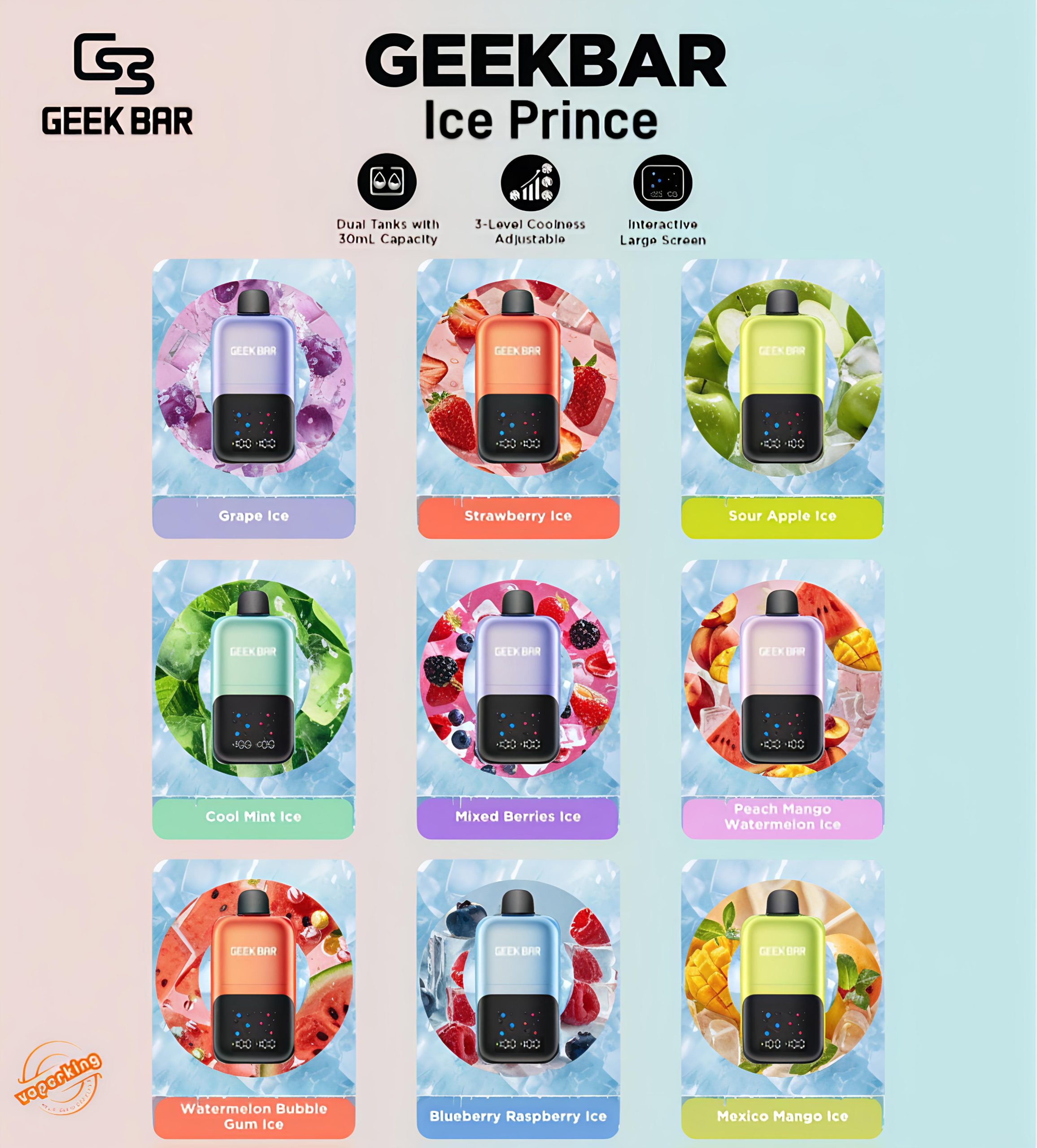 Geek Bar Ice Prince 50000 Puffs Disposable Geek Bar Ice Prince 50000 Puffs Disposable