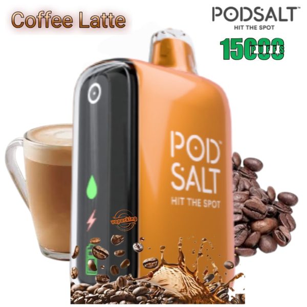 Pod Salt 15000 Puffs Disposable Vape Caffe Latte