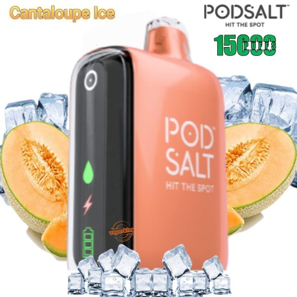 Pod Salt 15000 Puffs Disposable Vape Cantaloupe Ice
