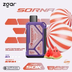 Zgar Sorna 50k Puffs Disposable- Watermelon Bubblegum