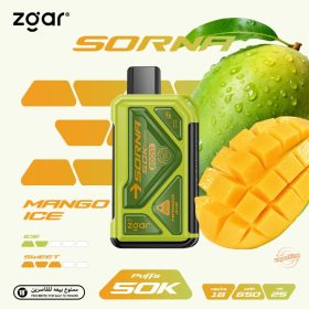 Zgar Sorna 50k Puffs Disposable- Mango Ice