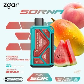Zgar Sorna 50k Puffs Disposable- Peach Mango Watermelon