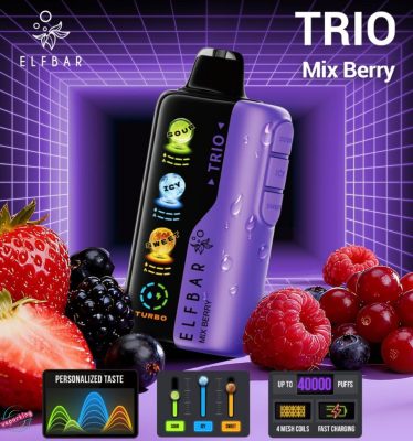 Elf Bar Trio 40K 40000 Puffs Disposable- Mix Berry