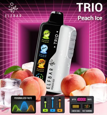 Elf Bar Trio 40K 40000 Puffs Disposable- Peach Ice