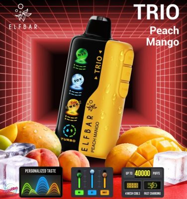 Elf Bar Trio 40K 40000 Puffs Disposable- Peach Mango