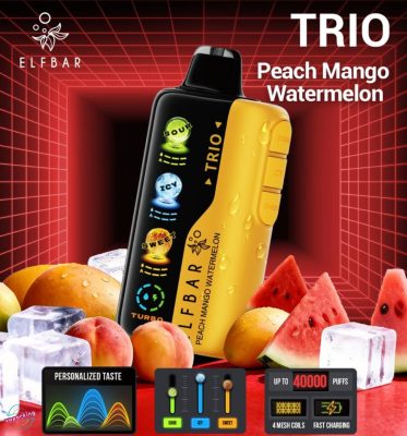 Elf Bar Trio 40K 40000 Puffs Disposable- Peach Mango Watermelon