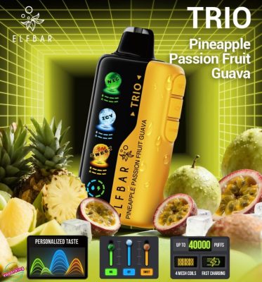 Elf Bar Trio 40K 40000 Puffs Disposable- Pineapple Passion Fruit Guava