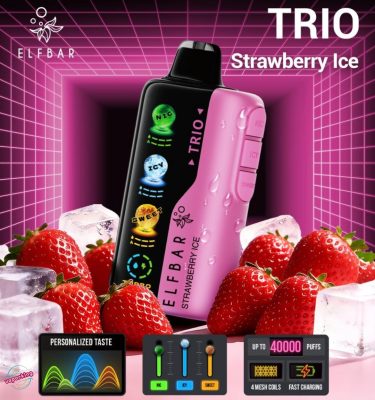 Elf Bar Trio 40K 40000 Puffs Disposable- Strawberry Ice