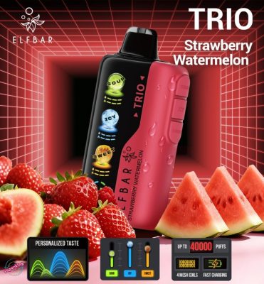 Elf Bar Trio 40K 40000 Puffs Disposable- Strawberry Watermelon