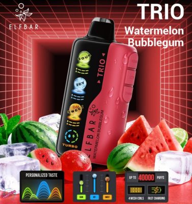 Elf Bar Trio 40K 40000 Puffs Disposable- Watermelon bubblegum
