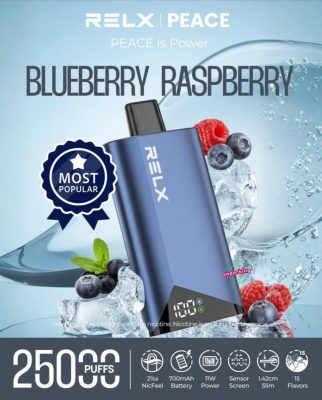 Relx Peace 25000 Puffs 20mg- Blueberry Raspberry