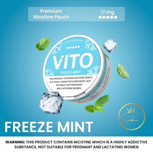 VITO Nicotine Pouches Made In UAE- Freeze Mint 17mg