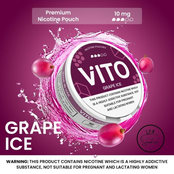 VITO Nicotine Pouches Made In UAE- Grape Ice 10mg