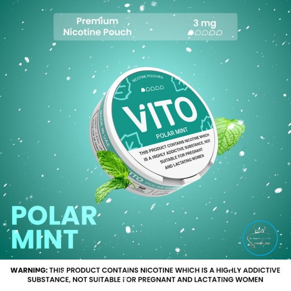 VITO Nicotine Pouches Made In UAE- Polar Mint 3mg
