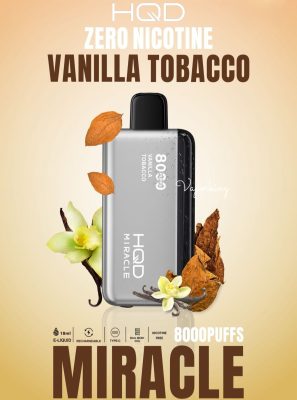 HQD Miracle 8000 Puffs Zero Nicotine (0mg) vape in the UAE - Image 2