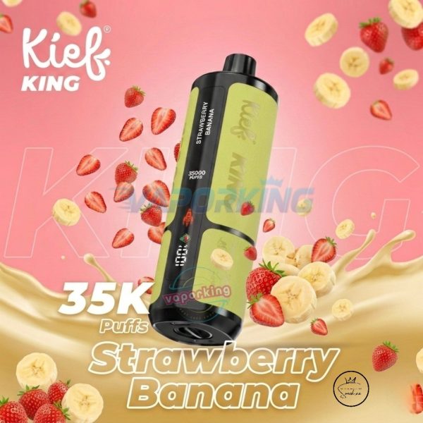 Kief King 35000 Puffs Disposable- Strawberry Banana