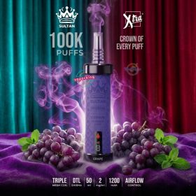 XTRA SULTAN 100K Puffs DTL Shisha 2mg Disposable Vape in the UAE - Image 8