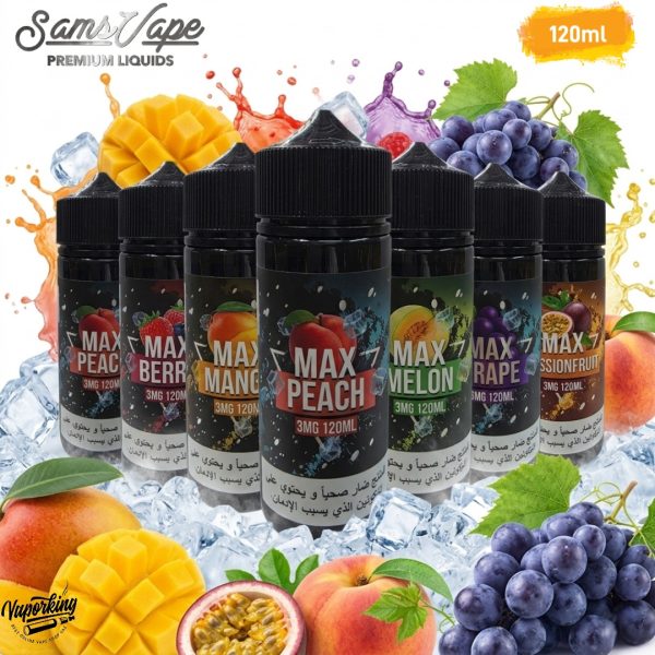 SAMS Vape Max 120ml 3mg Freebase E-Liquid in the UAE