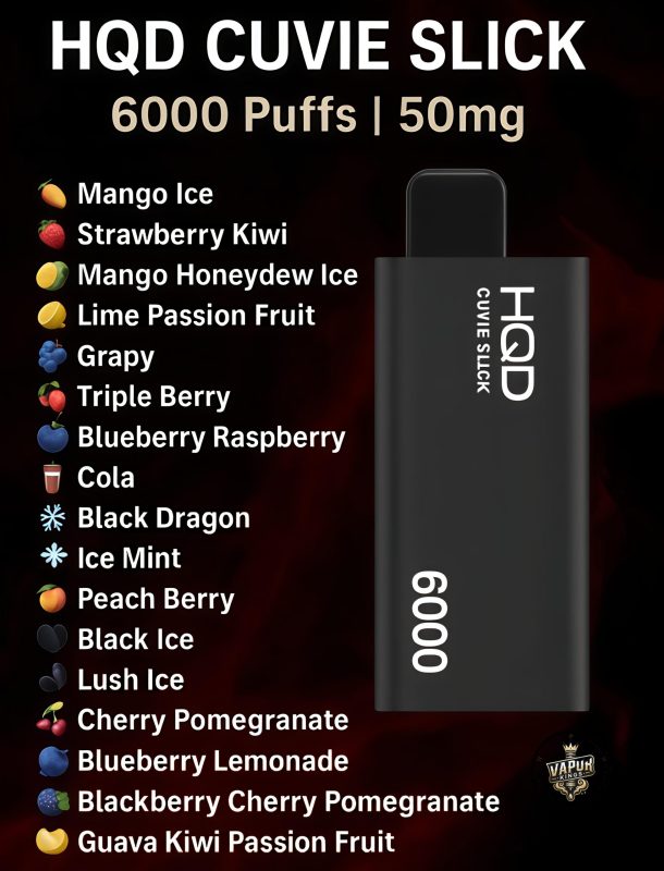 HQD Cuvie Slick 6000 Puffs Disposable Vape UAE