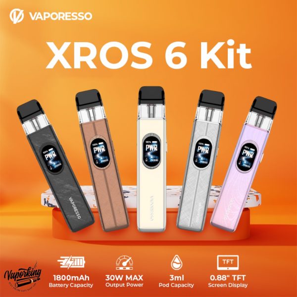 Vaporesso Xros 6 Pod Kit 1800mAh 30w in UAE